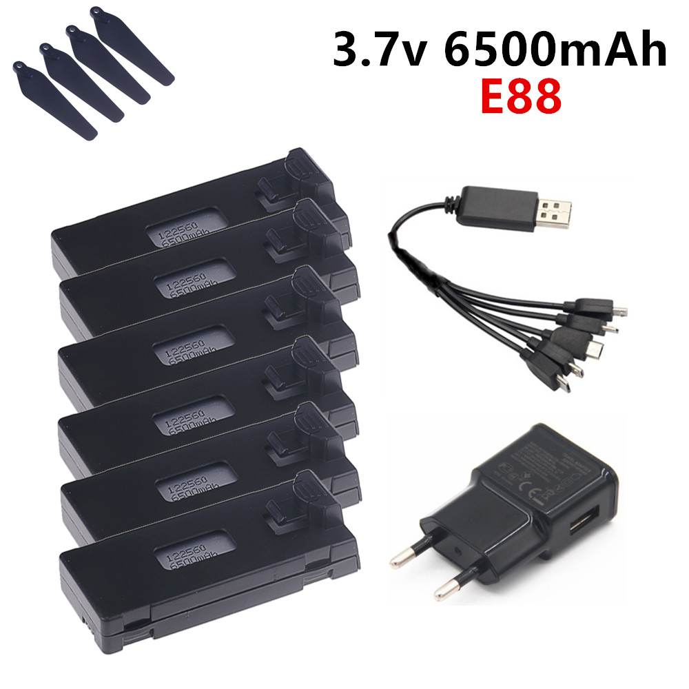 Drone E88 Rc Quadcopter - 3,7 V 6500 mAh Lipo Batterie